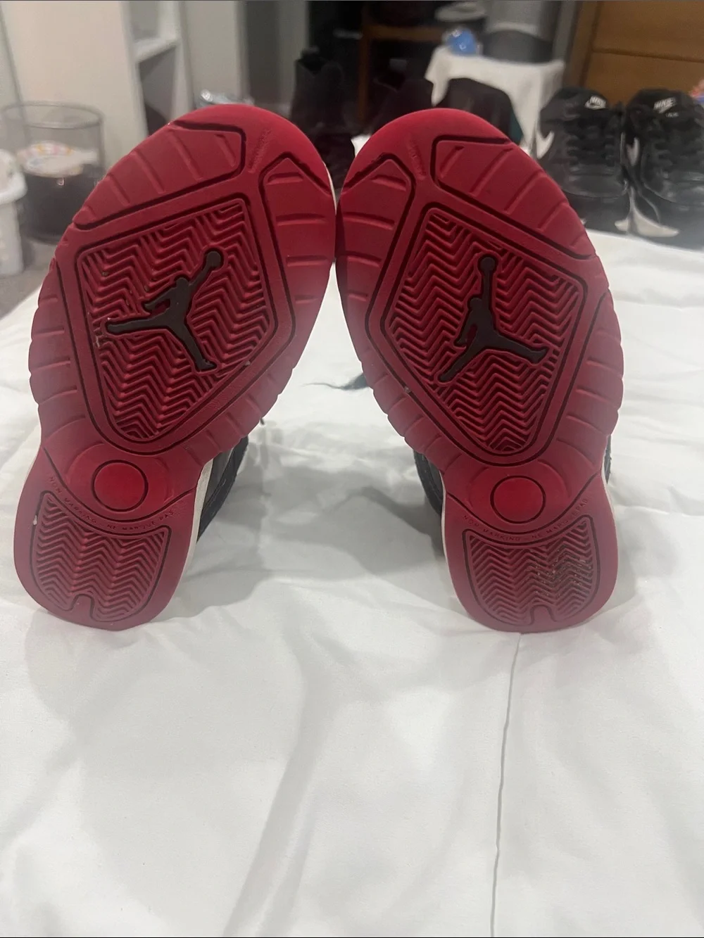 Nike Air Jordon Kids Black and Red Sneakers